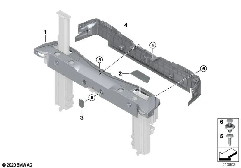 Blende Ziergitter for BMW G23 (OEM 51469479472). Genuine BMW
