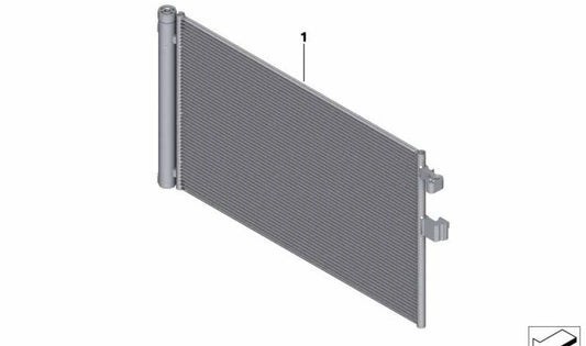 Condensador aire acondicionado con secador OEM 64539473848 para BMW X3 {G01, G01N, G08, G08N}, X4 {G02, G02N}, X5 {G05, G05N}, X6 {G06, G06N} y X7 {G07, G07N}. Original BMW.