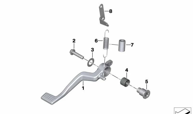 Pedal de freno delantero OEM 35218404600 para motos BMW S 1000 XR, M 1000 XR. Original BMW Motorrad.