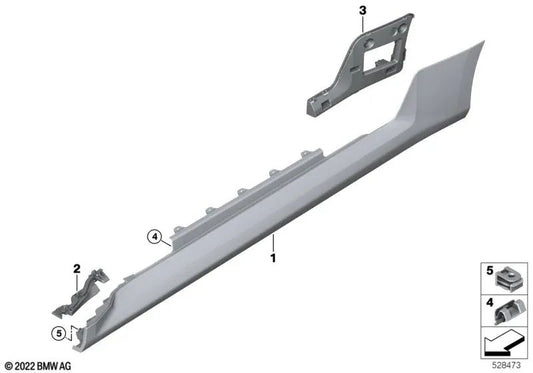 Dry zone clip for BMW 2 Series G87, 3 Series G20, G21, G28 (OEM 51127488355). Genuine BMW
