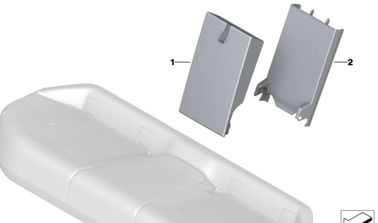 Center armrest for BMW I20 (OEM 52205A04EB3). Original BMW.