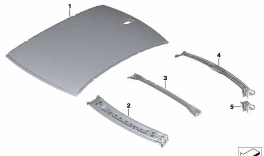 Outer roof for BMW F44 (OEM 41009466185). Original BMW