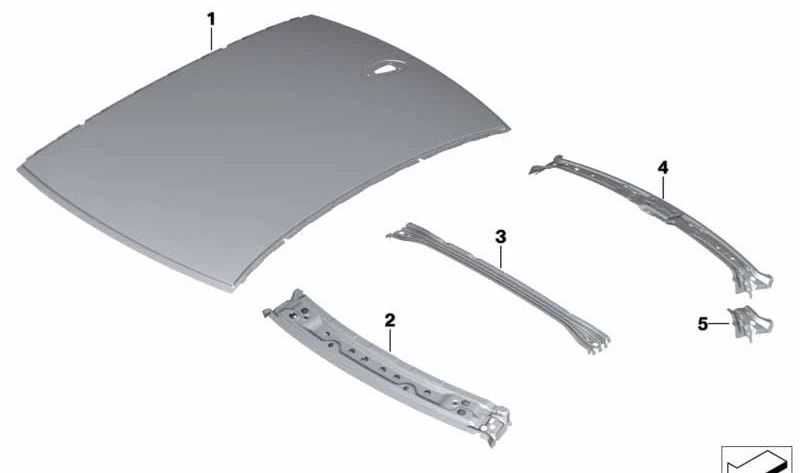 Marco de luneta trasera OEM 41009466193 para BMW F44. Original BMW.