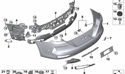 Conexão com o pára -choque esquerdo para BMW G16 (OEM 51127485549). BMW original