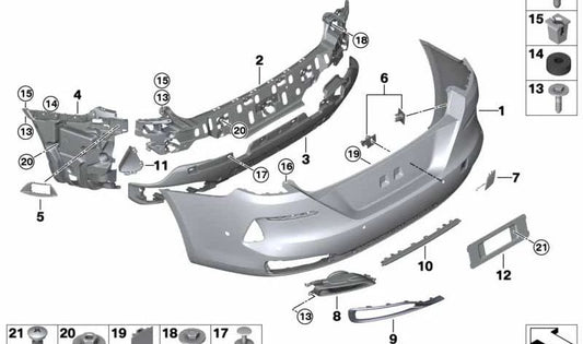 Rechte Zierblende für BMW 8 G14 -Serie, G15, G16 (OEM 51127469444). Original BMW