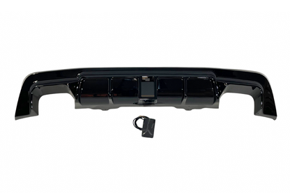 Difusor Trasero BMW E60 look M Performance Brillante Negro Luz de freno led