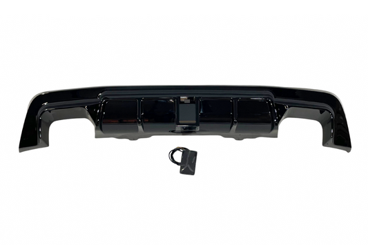 Difusor Trasero BMW E60 look M Performance Brillante Negro Luz de freno led