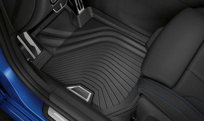 Alfombrillas delanteras impermeables OEM 51472473240 para BMW G20, G20N, G21, G21N, G22, G22N, G23, G23N, G26, G26N. Original BMW.