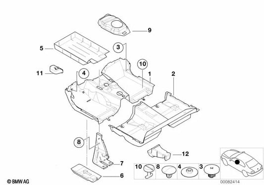 Drehverschluss 17mm for BMW E46, E53 (OEM 51478243738). Genuine BMW