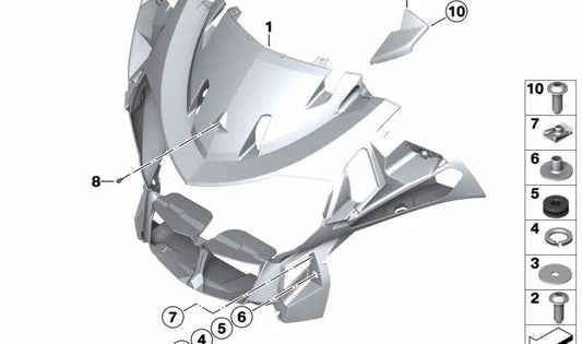 Deflector de viento derecho OEM 46637681576 para BMW Motorrad R1200GS (K25), R1200GS Adventure (K25), F800GS, F700GS y F650GS Twin. Original BMW Motorrad.