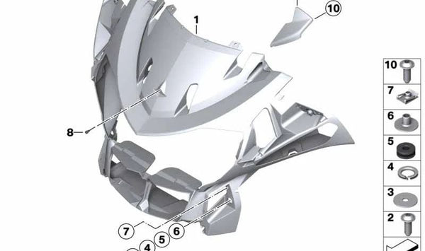 Deflector de viento derecho OEM 46637681576 para BMW Motorrad R1200GS (K25), R1200GS Adventure (K25), F800GS, F700GS y F650GS Twin. Original BMW Motorrad.