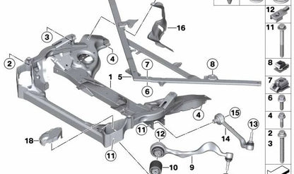 Brazo de suspensión delantero OEM 31116768714 para BMW E90, E91, E92, E93. Original BMW.