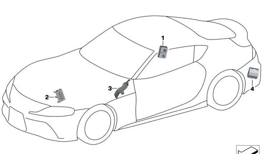 Supporto connettore OEM 61139301762 per BMW G42, G20, G21, G28, G80, G22, G23, G26, G82, G83, G29, I3 (I01), I4 (G26), I8 (I12, I15), IX (I20). BMW originale.