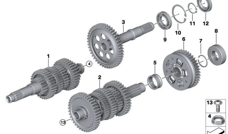 Porca com borda OEM 23008528051 para BMW Motorrad C 600 Sport, R 1300 GS, R 1300 GS Adv., R 1300 RT... e muito mais. Originais BMW Motorrad.