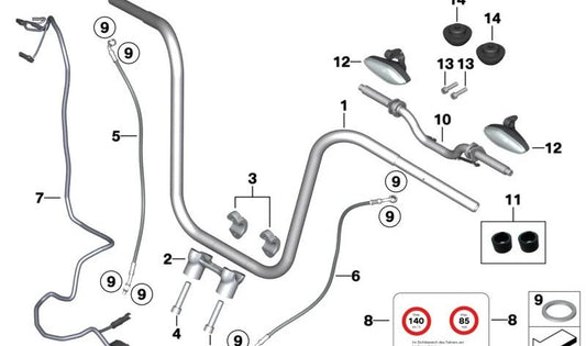 Capa de fecho cromada OEM 31429898299 para motos BMW R 18, R 18 Classic, R 18 Roctane... e mais. Original BMW Motorrad.
