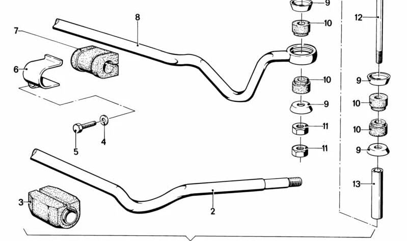 Soporte Silentblock OEM 31351115866 para BMW E21. Original BMW.