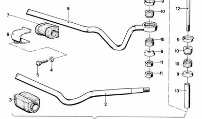 Soporte Silentblock OEM 31351115866 para BMW E21. Original BMW.