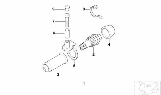 Boquilla OEM 61312316938 para motos BMW R 1200 RT, R 1100 R, K 1200 LT, R 1150 RT... y más. Original BMW Motorrad.