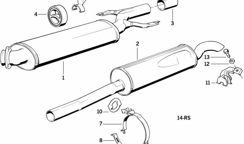 Soporte para BMW Serie 5 E28, Serie 6 E24 (OEM 18211175585). Original BMW