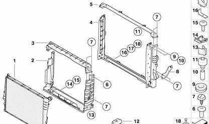 Vordere Unterstützung OEM -Modul 17117966247 für BMW E65. Kompatibel mit allen BMW -Modellen 7 E65. Original BMW.