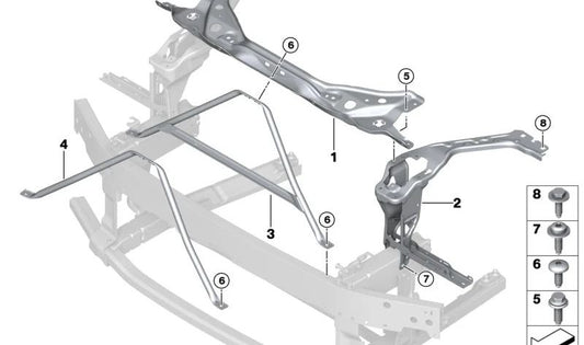 Pilar delantero (A-Stütze) OEM 51119482902 para BMW Serie 2 Active Tourer U06 (216i, 218i, 218d, 220d). Compatible con modelos desde 2021. Pieza original BMW.