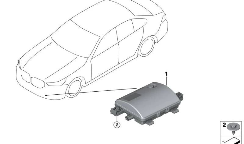 Generador de sonido de motor OEM 65125A45EB1 para BMW G20,U06,G45. Compatible con modelos 225e, 230e xDrive, 320e, 330e, X3 20 xDrive35. Repuesto original BMW.