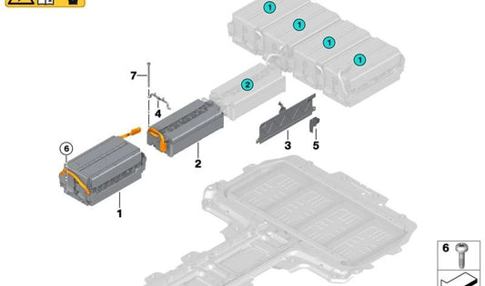Puente OEM 61279485054 para MINI F56 BEV, F56 BEV LCI, Cabrio F57 BEV. Original MINI.