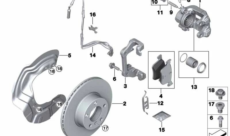 Protector de disco de freno izquierdo OEM 34106787309 para BMW E84. Original BMW.