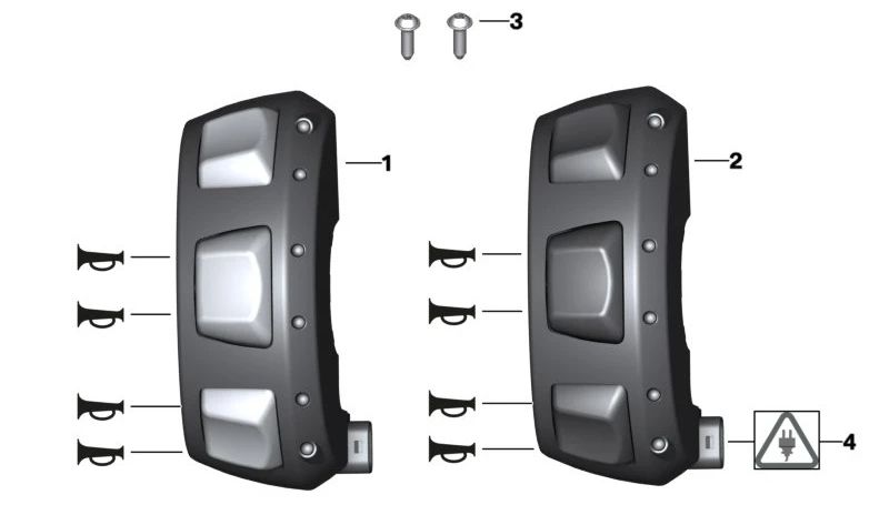 Interruptor adicional izquierdo OEM 61318406093 para BMW Motorrad F 750 GS, F 850 GS, R 1250 RT... y más. Original BMW Motorrad.