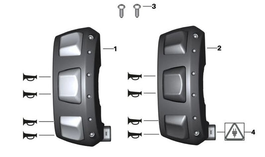 Interruptor adicional izquierdo OEM 61318406093 para BMW Motorrad F 750 GS, F 850 GS, R 1250 RT... y más. Original BMW Motorrad.