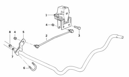 Barra de presión OEM 63128360084 para BMW E32. Original BMW.