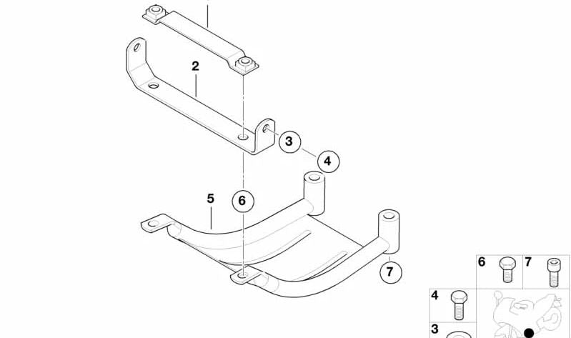 Tornillo hexagonal con recubrimiento M8x22 OEM 07119903394 para motos BMW K1200RS, K1200LT (K589). Original BMW Motorrad.