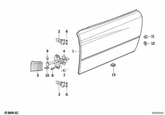 0,5 mm Separator für BMW E31 (OEM 41511970449). Original BMW