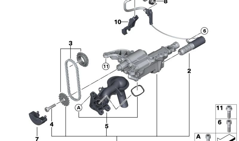 Intake manifold for BMW 1 Series F20, F21, 3 Series F30, F31, F35 (OEM 11417633924). Original BMW