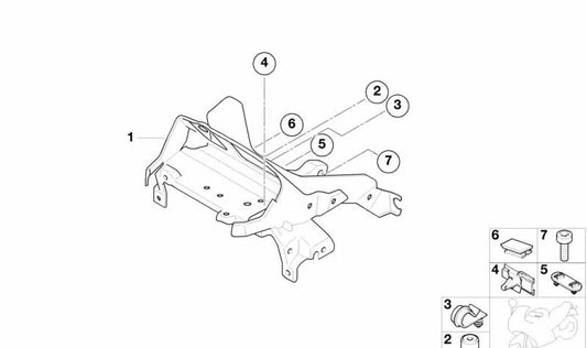 Pasacables de goma OEM 62117663112 para BMW Motorrad F 650 CS, M 1000 R, M 1000 XR, HP2 Enduro, HP2 Megamoto, R 1200 GS, R 1250 GS. Original BMW Motorrad.