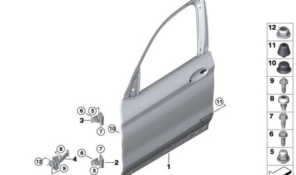 Amortiguador de puerta OEM 51717164838 para BMW E90, E91, E84, F25, G01, F26, G02, E70, E71, E72. Original BMW.