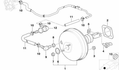 Conector angular OEM 34331113652 para BMW E21, E30, E36, E12, E28, E34, E39, E38, Z3. Original BMW.