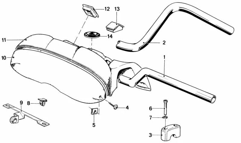 Soporte para BMW R248 (OEM 32711236895). Original BMW