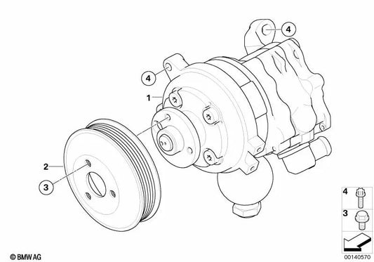 Bomba tandem para BMW 5 E60 Series, E60N, E61, E61N, Série 6 E63, E63N, E64, E64N (OEM 32416775012). BMW original