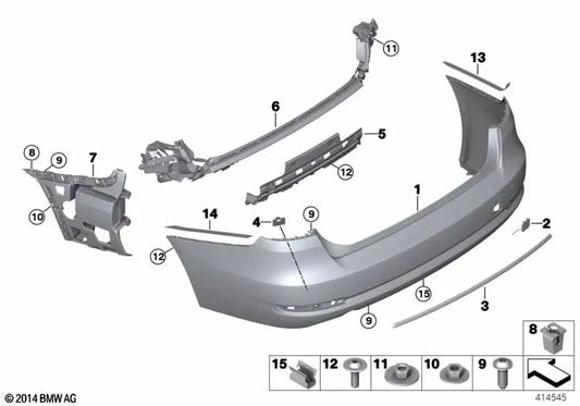Impression du site de remontée arrière pour BMW F34N (OEM 51127477804). BMW d'origine.