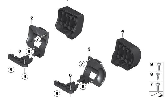 Soporte izquierdo para carcasa de interruptores OEM 61317653977 para motos BMW K1200RS, K1200GT, R1200RT, R1150RT... y más. Original BMW Motorrad.