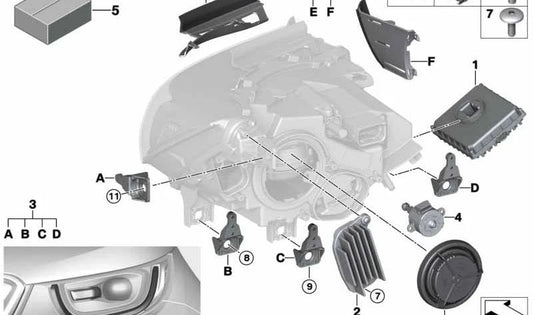 Right Day Diurnal LED -Modul für BMW I01 (OEM 63117396332). Original BMW