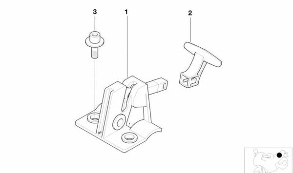 Enclavamiento de asiento OEM 51257651917 para motos BMW F 650 GS, F 650 GS Dakar, G 650 GS, G 650 GS Sertão. Original BMW Motorrad.