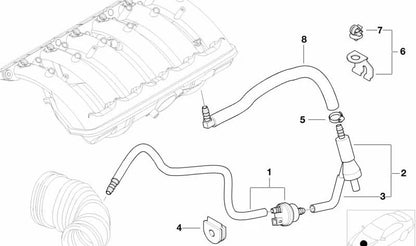 OEM -Aspirationspumpe 11611708660 für BMW 3 E46 -Serie. Original BMW.