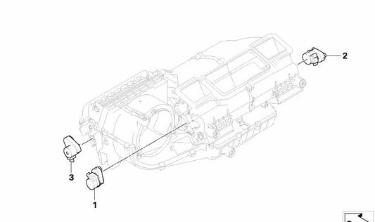OEM Air Climating Trapper Actorator 64116930322 pour BMW E85 et E86. Pièce BMW originale.