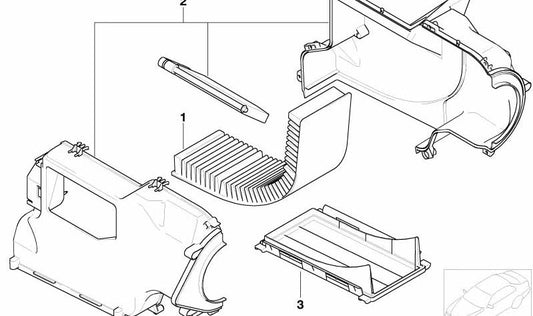 Recubrimiento cárter microfiltro OEM 64311497542 para MINI R50, R53, Cabrio R52. Original MINI.