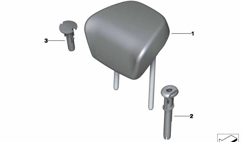 Plubezas de couro OEM 52208070124 para BMW F36. BMW original.