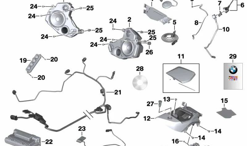 Antena Bluetooth OEM 65217714808 para BMW Motorrad {K 1600 GT/GTL/GTL Exclusive/Bagger, R 1200 RT, R 1250 RT}. Compatible con modelos 2010-2021. Original BMW Motorrad.