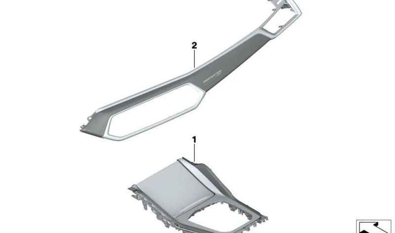 OEM 51457998628 Tableau de bord en carbone pour BMW x5 M (F95), x6 m (F96). BMW d'origine.