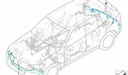 Cablaggio anteriore OEM 61128780846 per BMW G01, G02. BMW originale.